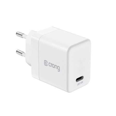 Crong Ultra Compact GaN - Ładowarka sieciowa USB-C 45W PD 3.0 z PPS (biały)