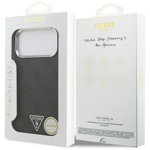 Guess 4G Triangle Logo MagSafe - Etui iPhone 17 Pro Max (czarny)