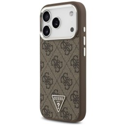 Guess 4G Triangle Logo MagSafe - Etui iPhone 17 Pro (brązowy)
