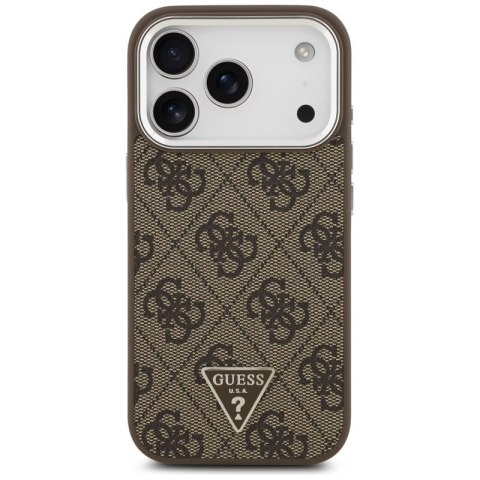 Guess 4G Triangle Logo MagSafe - Etui iPhone 17 Pro (brązowy)