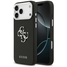 Guess Grained Big 4G Classic Logo - Etui iPhone 17 Pro Max (czarny)