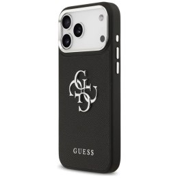 Guess Grained Big 4G Classic Logo - Etui iPhone 17 Pro Max (czarny)