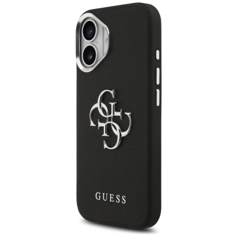 Guess Grained Big 4G Classic Logo - Etui iPhone 17 (czarny)