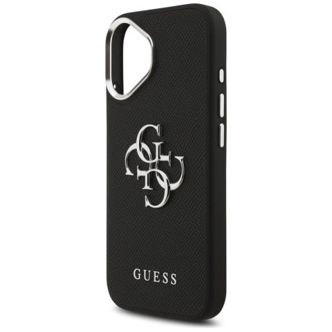 Guess Grained Big 4G Classic Logo - Etui iPhone 17 (czarny)