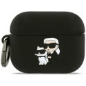 Karl Lagerfeld Silicone Karl & Choupette Head 3D - Etui AirPods Pro 3 (czarny)