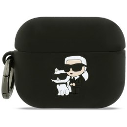 Karl Lagerfeld Silicone Karl & Choupette Head 3D - Etui AirPods Pro 3 (czarny)
