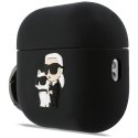 Karl Lagerfeld Silicone Karl & Choupette Head 3D - Etui AirPods Pro 3 (czarny)