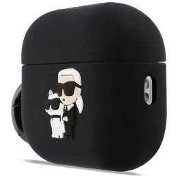 Karl Lagerfeld Silicone Karl & Choupette Head 3D - Etui AirPods Pro 3 (czarny)