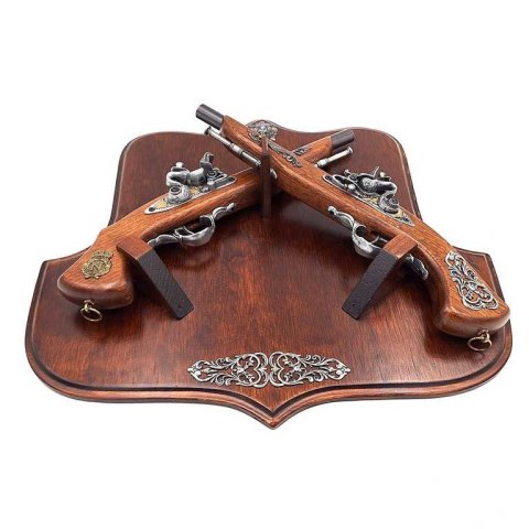 Repliki 2 Pistoletów skałkowych na wieszaku - do powieszenia na ścianę - TR-237