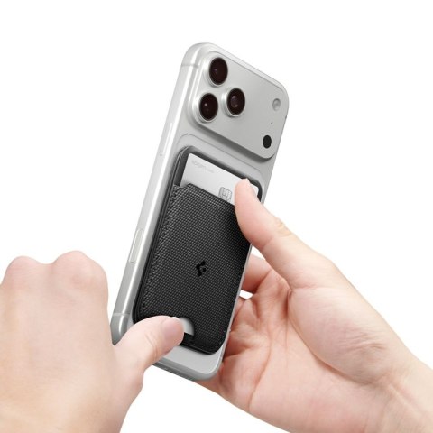 Spigen S314-3 Slim Fold Tripod MagSafe - Portfel magnetyczny z funkcją standu (Czarny)