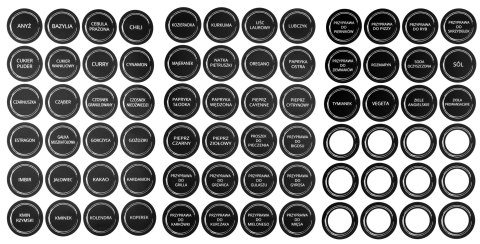 Stojak bambusowy na przyprawy KOCHEN 18 słoików