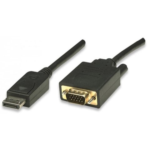 Techly ICOC-DSP-V-018 adapter kablowy 1,8 m VGA (D-Sub) DisplayPort Czarny
