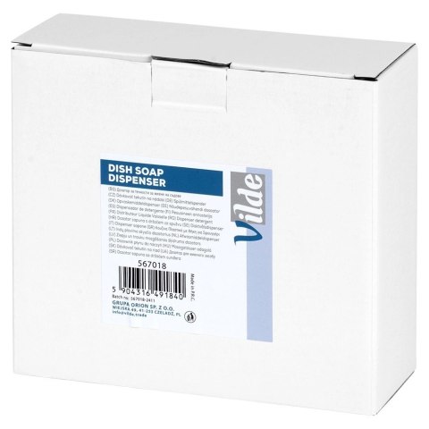 Dozownik płynu do naczyń z pojemnikiem na gąbkę czarny 400 ml