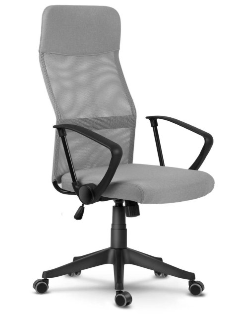 Fotel biurowy z mikrosiatki Sofotel Sydney jasnoszary