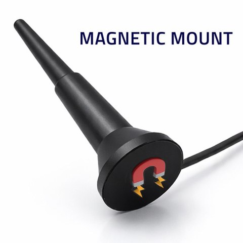 Qoltec Antena 4G LTE z podstawą magnetyczną | 5dBi | wewnętrzna | dookólna | 600-2700 MHz | SMA | 3m