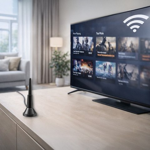 Qoltec Antena 4G LTE z podstawą magnetyczną | 5dBi | wewnętrzna | dookólna | 600-2700 MHz | SMA | 3m