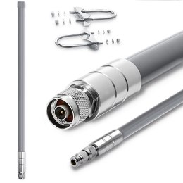 Qoltec Antena LoRa 868 MHz| 12dBi | dookólna | 600-2700 MHz | włókno szklane | zewnętrzna | 1.5m