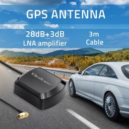 Qoltec Mobilna Antena GPS GLONASS z podstawą magnetyczną | dookólna | 28dBi | SMA RA