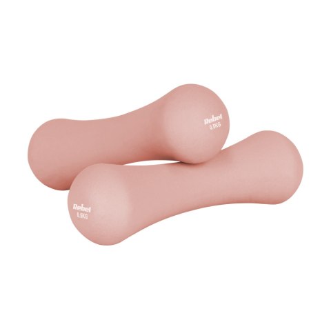 Hantelki żeliwne neoprenowe 2x0.5kg, REBEL ACTIVE