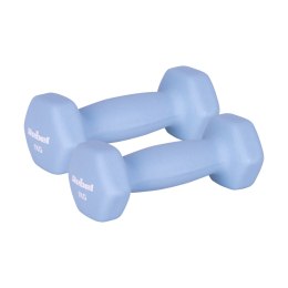 Hantelki żeliwne neoprenowe HEX 2x1kg, REBEL ACTIVE