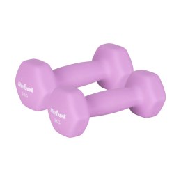 Hantelki żeliwne neoprenowe HEX 2x2kg, REBEL ACTIVE