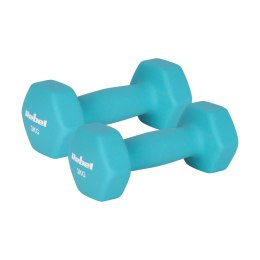 Hantelki żeliwne neoprenowe HEX 2x3kg, REBEL ACTIVE