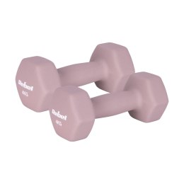 Hantelki żeliwne neoprenowe HEX 2x4kg, REBEL ACTIVE