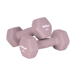 Hantelki żeliwne neoprenowe HEX 2x4kg, REBEL ACTIVE