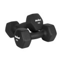 Hantelki żeliwne neoprenowe HEX 2x8kg, REBEL ACTIVE