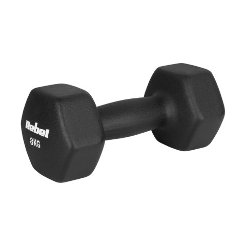 Hantelki żeliwne neoprenowe HEX 2x8kg, REBEL ACTIVE