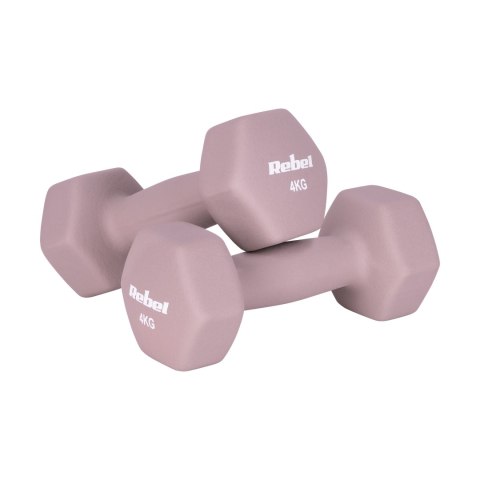 Hantelki żeliwne neoprenowe HEX zestaw 30kg (2x1kg+2x2kg+2x3kg+2x4kg+2x5kg), REBEL ACTIVE