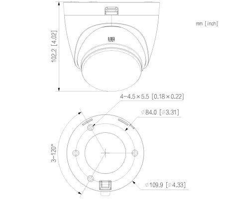 KAMERA AHD, HD-CVI, HD-TVI, PAL HAC-HDW1549X-A-PRO-0280B-DIP WizColor - 5 Mpx 2.8 mm DAHUA