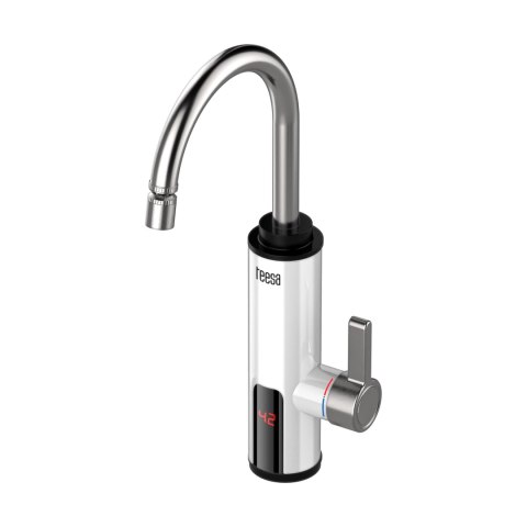 Przepływowy podgrzewacz wody - bateria kuchenna biała