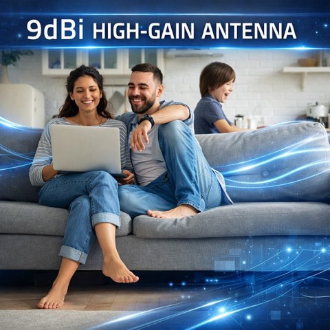 Qoltec Antena 4G 5G LTE | 9dBi | kierunkowa | zewnętrzna | SMA male | wodoodporna | 3m