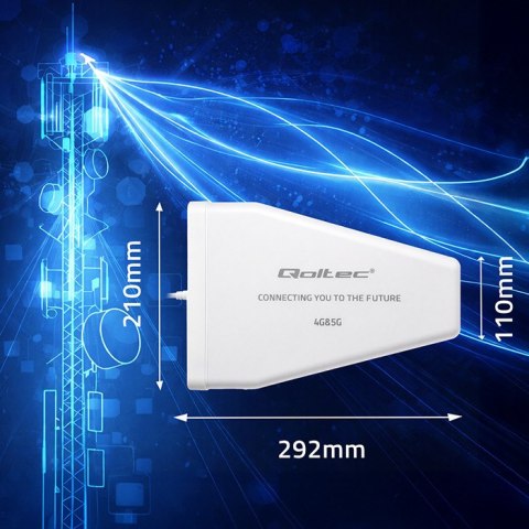 Qoltec Antena 4G 5G LTE | 9dBi | kierunkowa | zewnętrzna | SMA male | wodoodporna | 3m