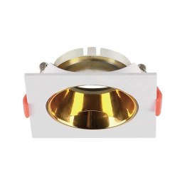 Oczko V-TAC GU10 wpuszczane kwadrat białe/złote VT-932 3 lata gwarancji