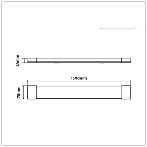 Oprawa V-TAC 38W LED belka liniowa natynkowa 150CM 155Lm/W VT-8338 4000K 5900lm 5 lat gwarancji