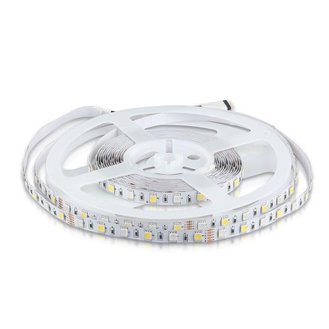 Taśma LED V-TAC 12V SMD5050 300LED RGBW IP20 8W/m VT-5050 60-IP20-8 3000K+RGB 357lm