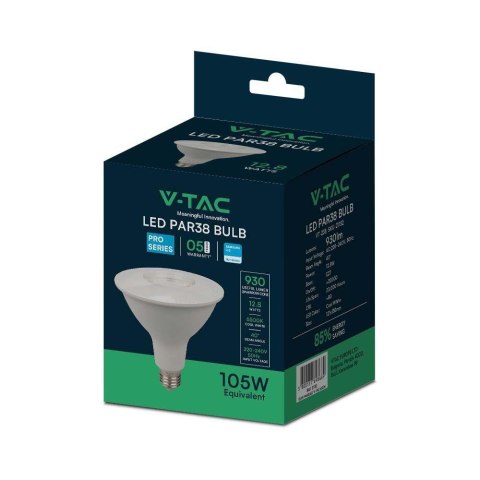 Żarówka LED V-TAC SAMSUNG CHIP 12,8W E27 PAR38 VT-238 4000K 930lm 5 lat gwarancji