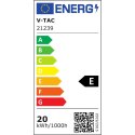 Żarówka LED V-TAC SAMSUNG CHIP 20W E27 A80 120Lm/W VT-233 6500K 2452lm 5 lat gwarancji
