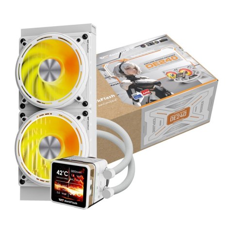 Chłodzenie wodne DARKFLASH DE240 120mm (białe)