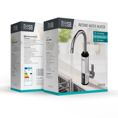 Przepływowy podgrzewacz wody - bateria kuchenna biała