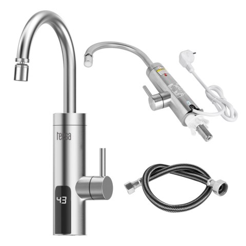 Przepływowy podgrzewacz wody - bateria kuchenna metalowa