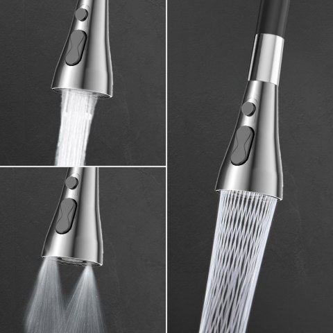 Przepływowy podgrzewacz wody - bateria metalowa kuchenna z elastyczną wylewką