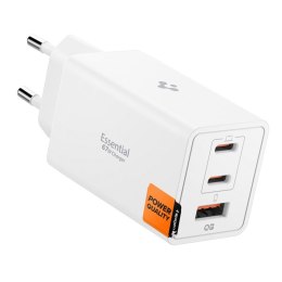 Spigen Essential EE673EU GaN Pro - Ładowarka sieciowa 2x USB-C + USB-A 67W (White)
