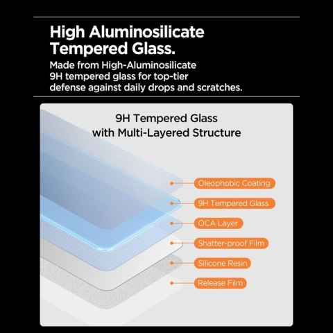 Spigen Glas.tR AlignMaster Slim 3-Pack - Szkło hartowane do Apple iPhone 17 Pro (3 sztuki)