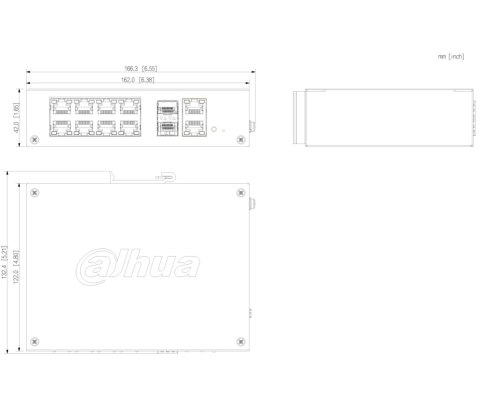 ZARZĄDZALNY SWITCH PRZEMYSŁOWY POE CHS4212-8GT-110 8-PORTOWY SFP DAHUA