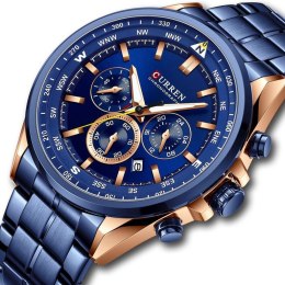 ZEGAREK MĘSKI CURREN 8399 (zc016d -CHRONOGRAF +BOX