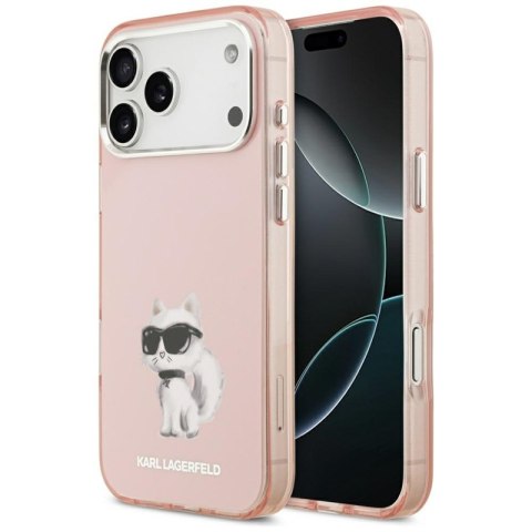 Karl Lagerfeld IML Aquarelle Choupette & Logo MagSafe - Etui iPhone 17 Pro (różowy)