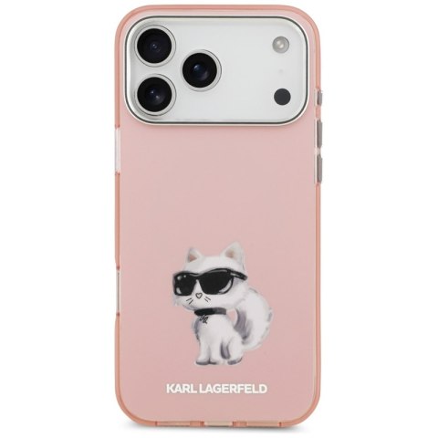 Karl Lagerfeld IML Aquarelle Choupette & Logo MagSafe - Etui iPhone 17 Pro (różowy)